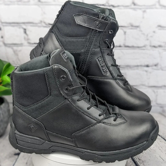 First Tactical leather boots, 9.5D M, 6" zip, duty, work, range, first responder - Picture 6 of 14
